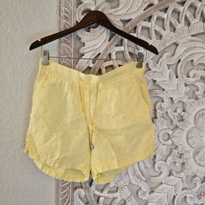 Tommy Bahama Women's 100% Linen Yellow Shorts 4 Breathable Lightweight